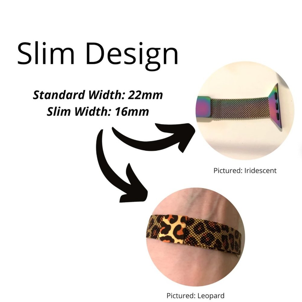 Slim Apple Watch Band in Stainless Steel Magnet Design - Picture 3 of 6